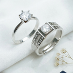Couple cubic zirconia ( adjustable rings)